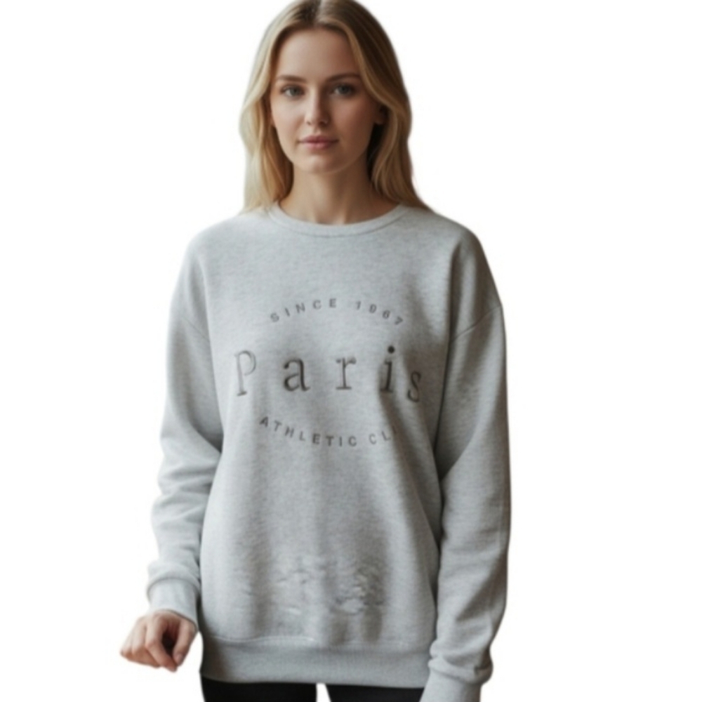 Orange Kiss Gray Paris Sweatshirt Sz.M EUC.